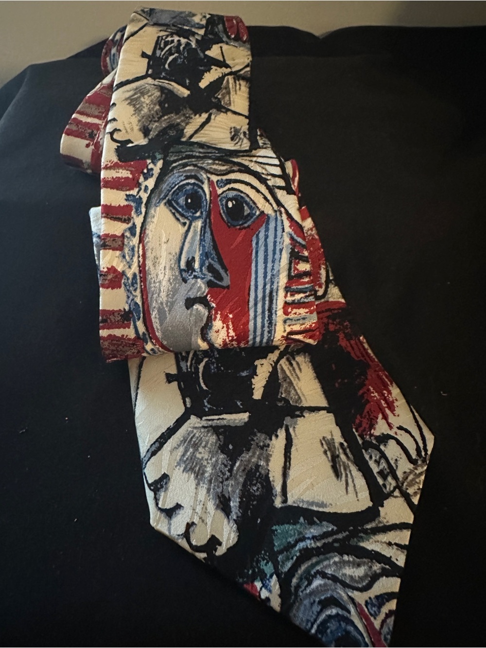Spadem 100% Silk Tie featuring Picasso’s Figure with a Shovel Made in Italy